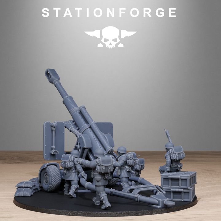 Free Guard Light Artillery, Imperial Army proxy miniature, 28mm heroic scale unpainted resin, view 5