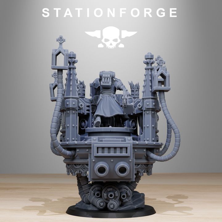 Imperial Army Pulpit, proxy miniature, 28mm heroic scale unpainted resin, view 3