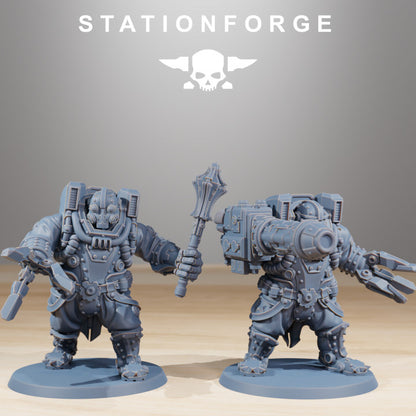Tech Priests Heavy Support, 28mm heroic scale unpainted resin, view 2