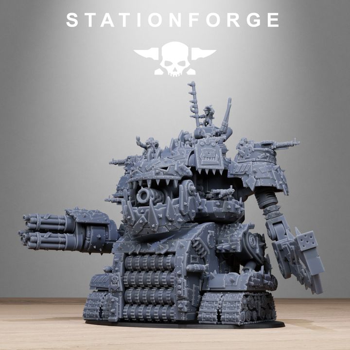 Orks Gognauts, proxy miniature, 28mm heroic scale unpainted resin, view 6