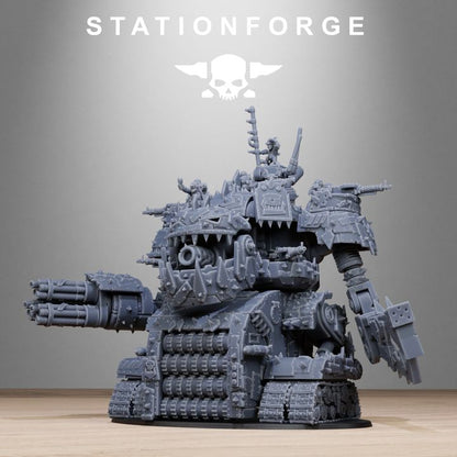 Orks Gognauts, proxy miniature, 28mm heroic scale unpainted resin, view 6