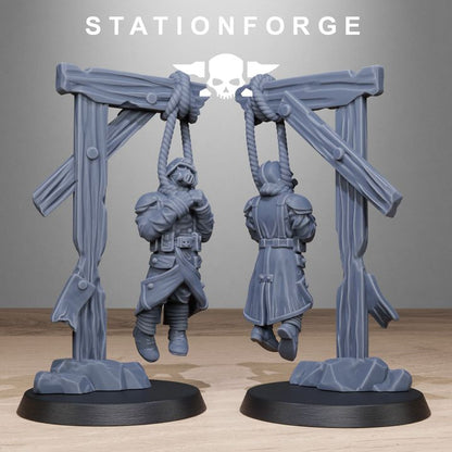 Grim Guard Objective Markers, Imperial Army proxy miniature, infantry, 28mm heroic scale unpainted resin, view 3