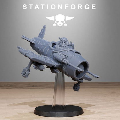Orks Gobs Planes, proxy miniature, 28mm heroic scale unpainted resin, view 2