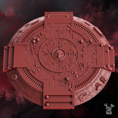 Crimson Knights Bases And Decor Set, resin miniature bases, bits, 28mm heroic scale unpainted resin, view 4