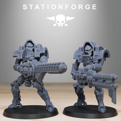 Necro Heavy Infantry (10 Units), proxy miniature, squad, 28mm heroic scale unpainted resin, view 5