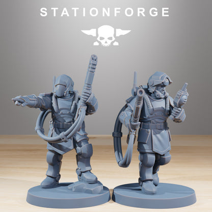 Imperial Army Royal Guard Commandos (11 Units), 28mm heroic scale unpainted resin, view 5
