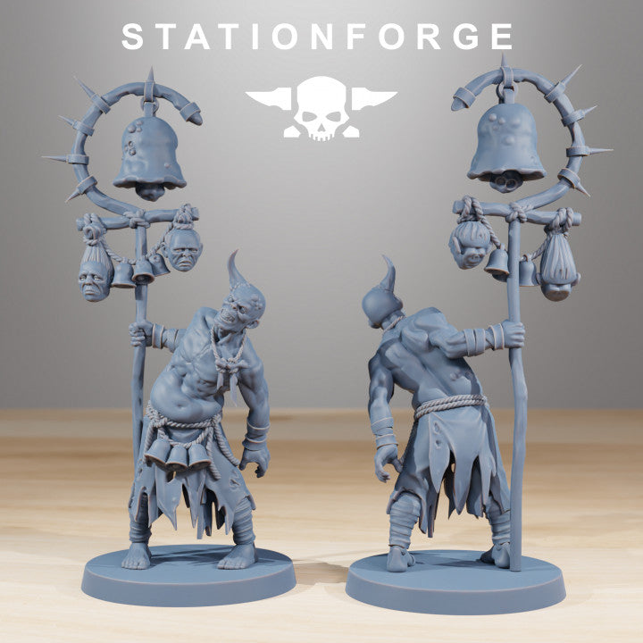 Dark Space Knights Guard Walkers (11 Units), proxy miniature, squad, 28mm heroic scale unpainted resin, view 3