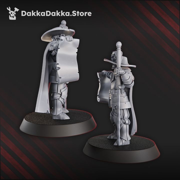 Torquemadas Inquisitor, Trench Warfare proxy miniature, character, 28mm heroic scale unpainted resin, view 3