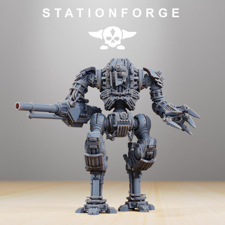 Scavenger Defender MK1, Tech Priests proxy miniature, 28mm heroic scale unpainted resin, view 4