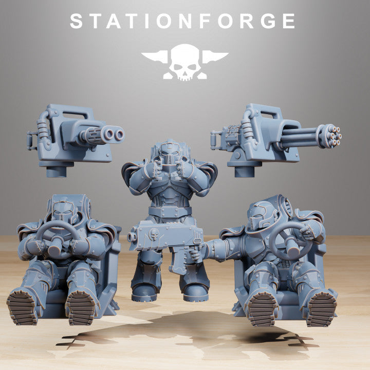 Space Knights Stormrider, proxy miniature, vehicle, 28mm heroic scale unpainted resin, view 4