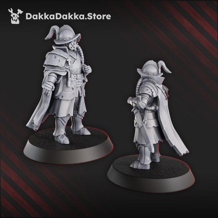 Torquemadas Cortezs Comandante, Trench Warfare proxy miniature, 28mm heroic scale unpainted resin, view 2