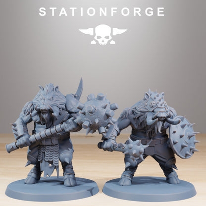 Dark Space Knights Beasts (10 Units), proxy miniature, squad, 28mm heroic scale unpainted resin, view 2