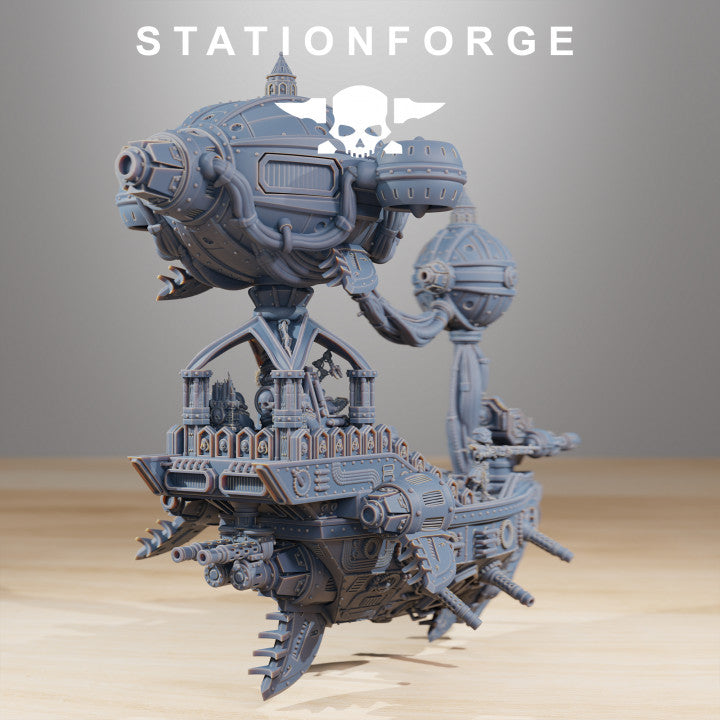 Scavenger Floating Chapel Crew, Tech Priests proxy miniature, squad, 28mm heroic scale unpainted resin, view 4