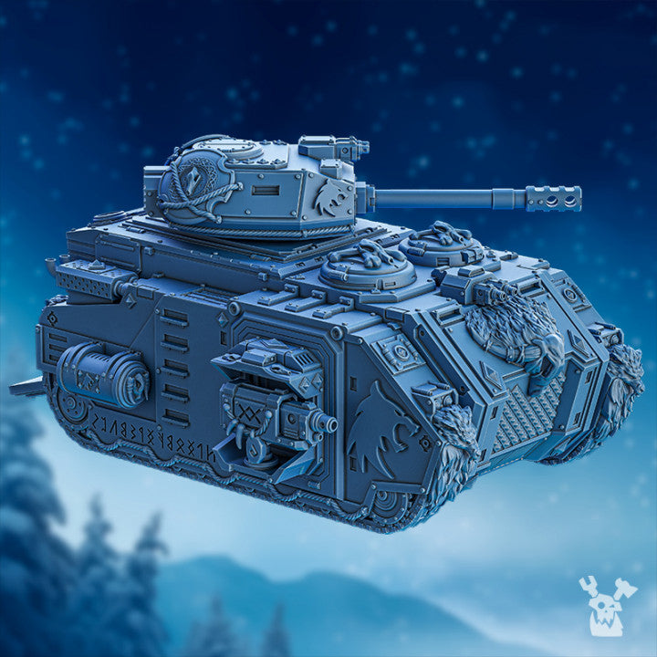 Wolf Knights Apc, proxy miniature, transport, 28mm heroic scale unpainted resin, view 3