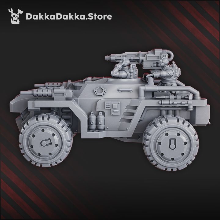 Mutant Uprising Patroclus Mountainrider, proxy miniature, vehicle, 28mm heroic scale, view 2