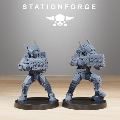 Tuai Clone Infantry (10 Units), proxy miniature, squad, 28mm heroic scale unpainted resin, view 5