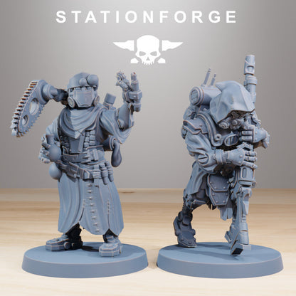 Tech Priests Scavenger Wounded (10 Units), 28mm heroic scale unpainted resin, view 3