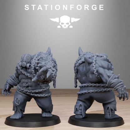 Dark Space Knights Guard Butchers, proxy miniature, infantry, 28mm heroic scale unpainted resin, view 7
