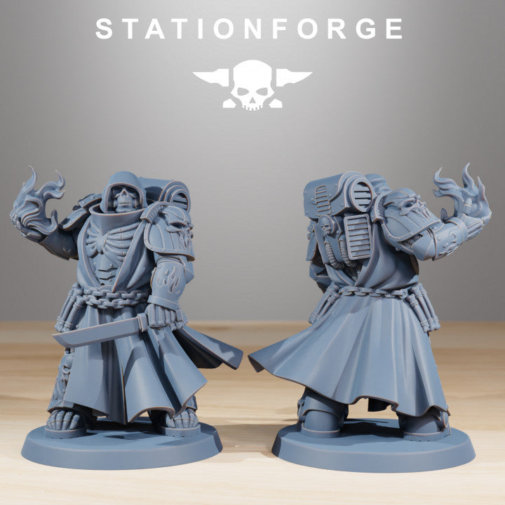 Space Knights Doom Reapers (10 Units), proxy miniature, squad, 28mm heroic scale unpainted resin, view 4