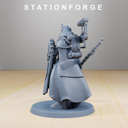 Scavenger Legionnaire, Tech Priests proxy miniature, infantry, 28mm heroic scale unpainted resin, view 4