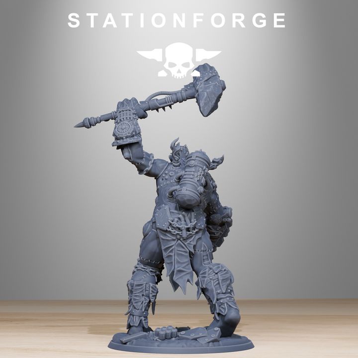 Dark Space Knights Giant Fagrog, proxy miniature, 28mm heroic scale unpainted resin, view 4