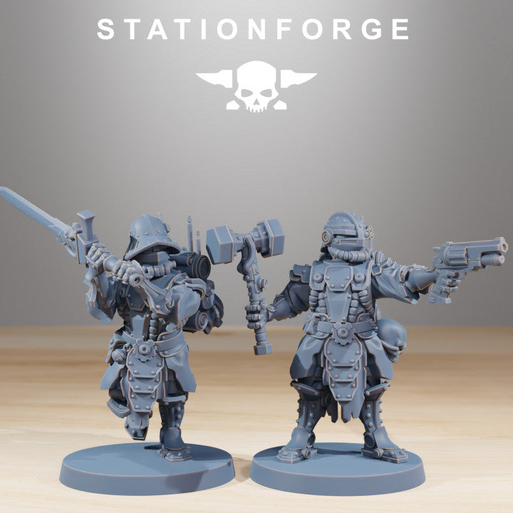 Tech Priests Infantry Backpacks (6 Units), 28mm heroic scale unpainted resin, view 6