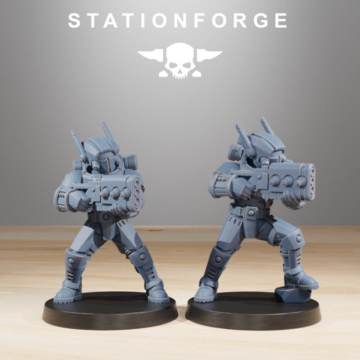 Tuai Clone Heavy Infantry, proxy miniature, 28mm heroic scale unpainted resin, view 5
