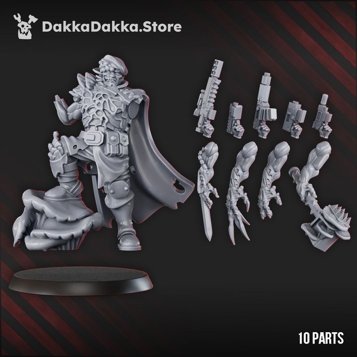 Plague Knights Kane The Infected Claw, proxy miniature, weapons, 28mm heroic scale unpainted resin, view 3