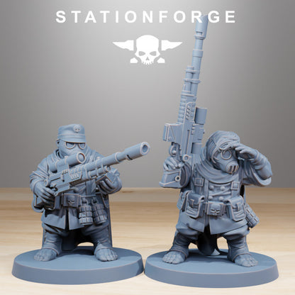 Imperial Army Grim Guard Skulldarts (10 Units), 28mm heroic scale unpainted resin, view 2