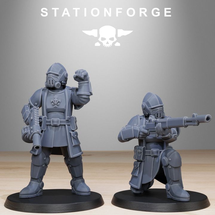 Imperial Army Royal Guard Patrol (10 Units), 28mm heroic scale unpainted resin, view 5