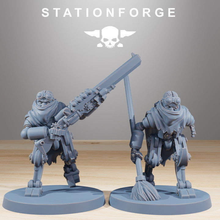 Tech Priests Scavenger Halflings (10 Units), 28mm heroic scale unpainted resin, view 3
