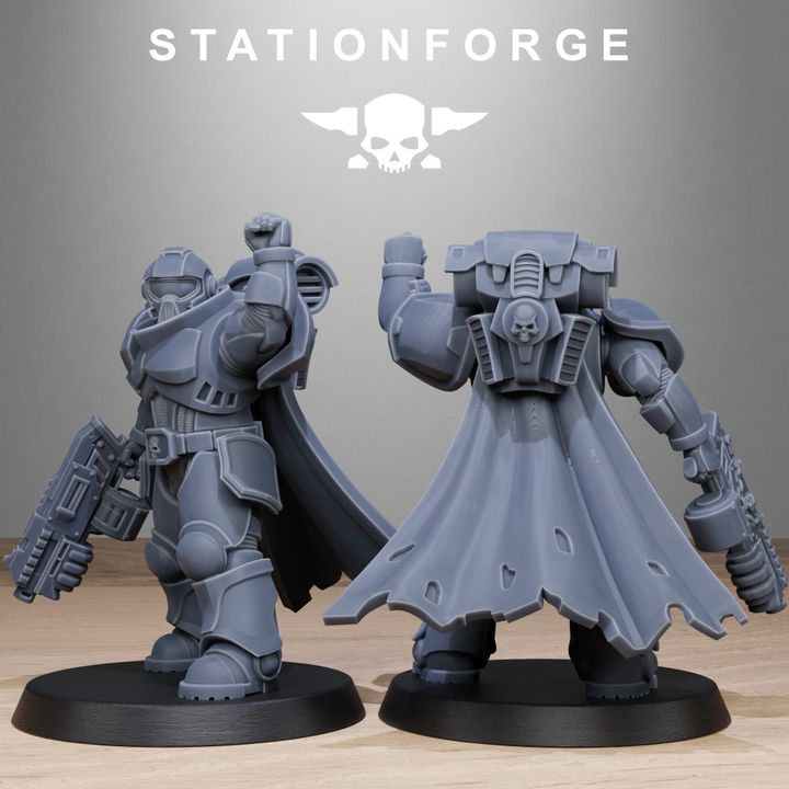Space Knights Brutes, proxy miniature, 28mm heroic scale unpainted resin, view 10