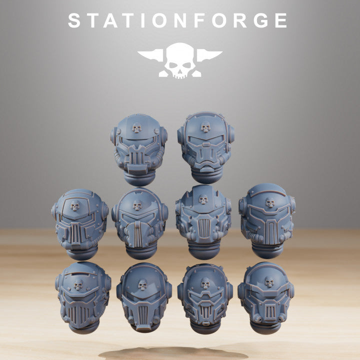Space Knights Ravagers (10 Units), proxy miniature, squad, 28mm heroic scale unpainted resin, view 8