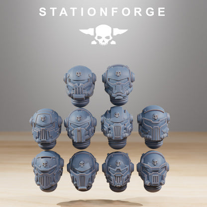 Space Knights Ravagers (10 Units), proxy miniature, squad, 28mm heroic scale unpainted resin, view 8