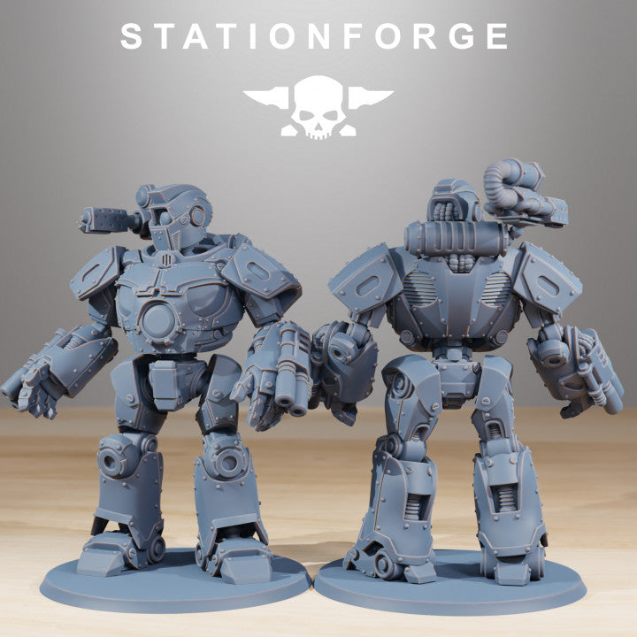 Scavenger Droitex MK3, Tech Priests proxy miniature, 28mm heroic scale unpainted resin, view 4