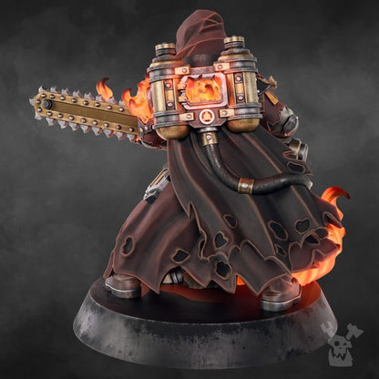 Furio The Ashblood, Battle Sisters proxy miniature, character, 28mm heroic scale unpainted resin, view 3
