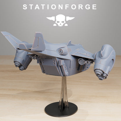 Vaskar Dropship, Imperial Army proxy miniature, 28mm heroic scale unpainted resin, view 6