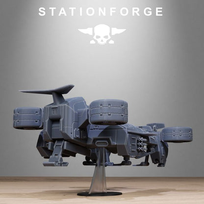 Free Guard Skycrane, Imperial Army proxy miniature, infantry, 28mm heroic scale unpainted resin, view 4