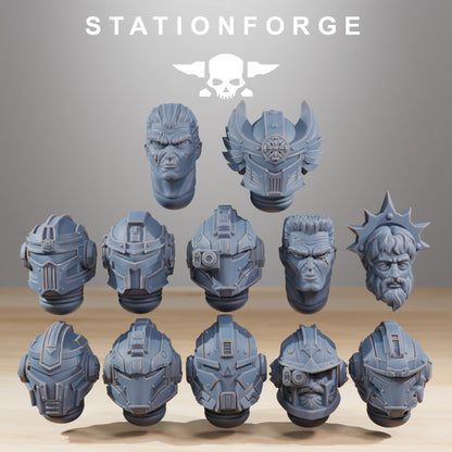 Space Knights Reinforcers (12 Units), proxy miniature, squad, 28mm heroic scale unpainted resin, view 9