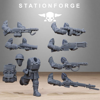 Free Guard Builder Kit, Imperial Army proxy miniature, infantry, 28mm heroic scale unpainted resin, view 3