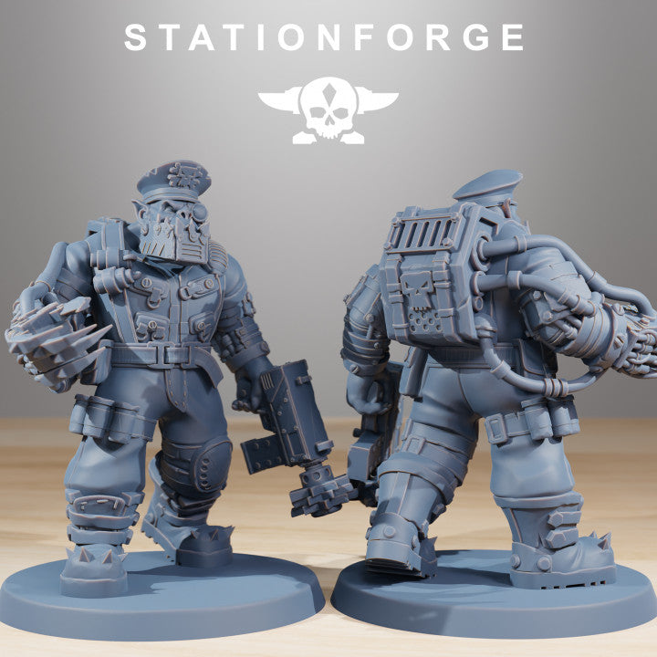 Orks Skillers, proxy miniature, 28mm heroic scale unpainted resin, view 6