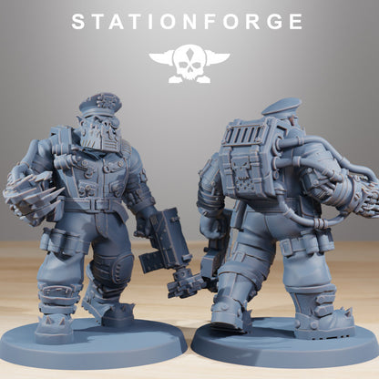 Orks Skillers, proxy miniature, 28mm heroic scale unpainted resin, view 6