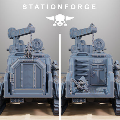 Scavenger Prospector, Tech Priests proxy miniature, 28mm heroic scale unpainted resin, view 5