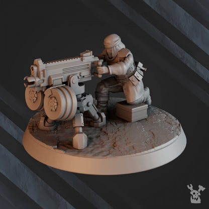 Regius Guard Bedouin Heavy Fire Support Squad, Imperial Army proxy miniature, 28mm heroic scale unpainted resin, view 4