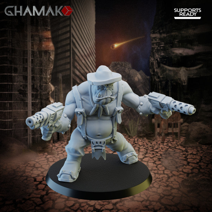 Orks Bullboyz (5 Units), proxy miniature, squad, 28mm heroic scale unpainted resin, view 6