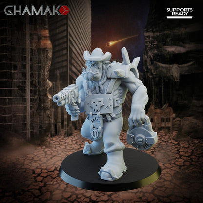 Orks Kool Bullboyz (6 Units), proxy miniature, squad, 28mm heroic scale unpainted resin, view 2