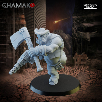 Orks Kool Bullboyz (6 Units), proxy miniature, squad, 28mm heroic scale unpainted resin, view 7