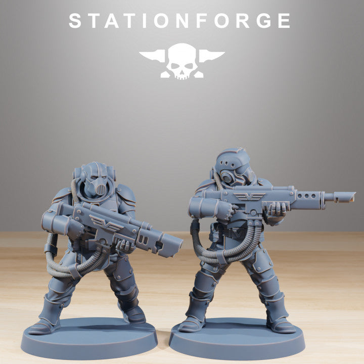 Imperial Army Vaskar Commandos (10 Units), 28mm heroic scale unpainted resin, view 4