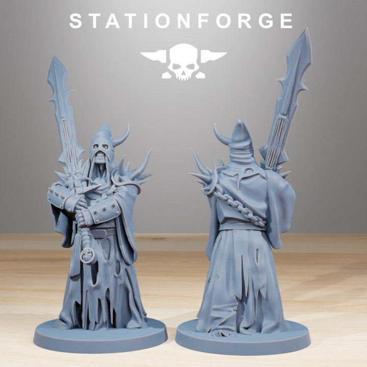 Dark Space Knights Guard Fanatics (10 Units), proxy miniature, squad, 28mm heroic scale unpainted resin, view 5