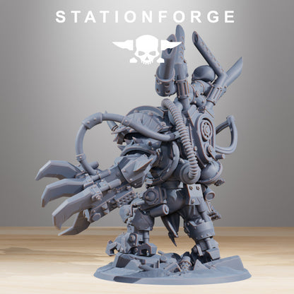 Orks Troll Boss With Claw, proxy miniature, character, 28mm heroic scale unpainted resin, view 4